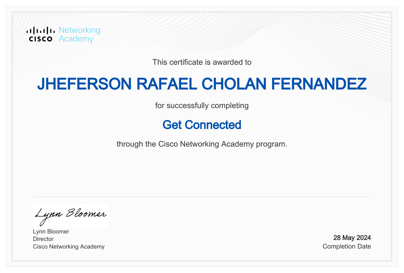 Certificado Get Connected